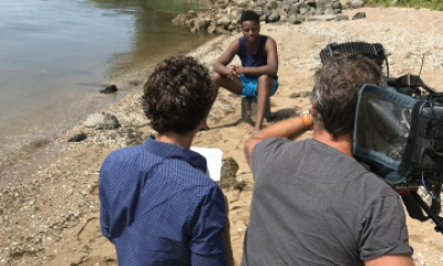 3 mensen op het strand