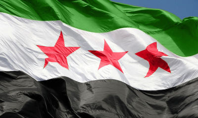 wapperende vlag van syrie