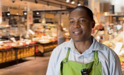 Stanley aan het werk in de La Place