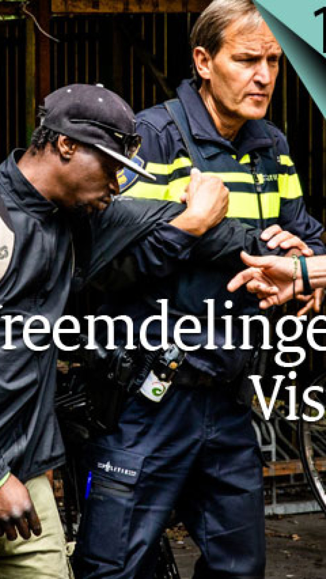 politie arresteert een man