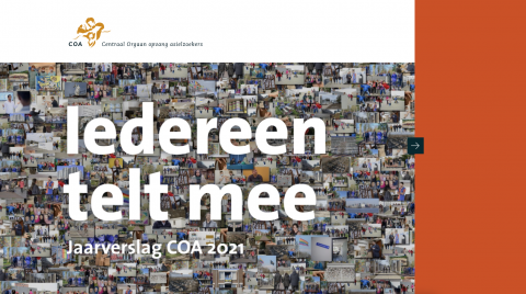 Cover Jaarverslag COA 2021 'Iedereen telt mee'