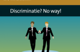 poster met 2 mannen op de taart
