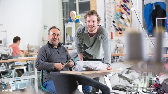 Ali Habash in atelier Sheltersuit