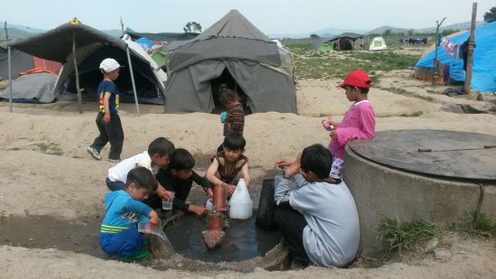 Vluchtelingenkamp Griekenland met kinderen